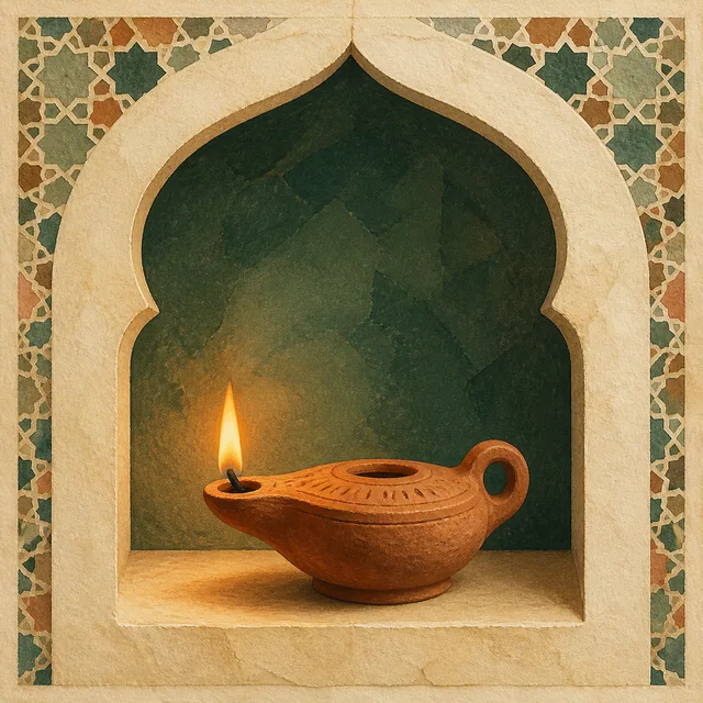 Illustratie bij Lamp